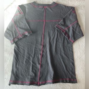 urban outfitters size small grey shirt with pink stitching